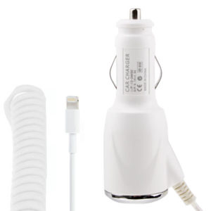 5V 1A High Performance 8-pin Car Charger for iPhone 5 / iPod Touch, Cable Length: 40cm~130cm (OEM)