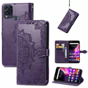 For Infinix HOT 10T Mandala Embossing Pattern Horizontal Flip Leather Case with Holder & Card Slots & Wallet & Lanyard(Purple) (OEM)