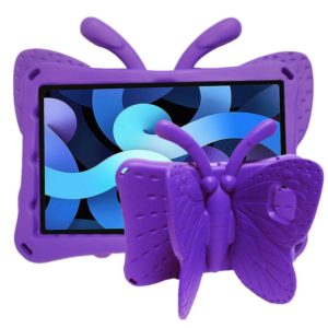 For Galaxy Tab A7 10.4 2020 T500/T505 Butterfly Bracket Style EVA Children Falling Proof Cover Protective Case(Purple) (OEM)