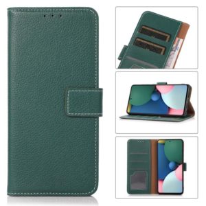 For Google Pixel 6 Litchi Texture PU + TPU Horizontal Flip Leather Case with Holder & Card Slots & Wallet(Dark Green) (OEM)