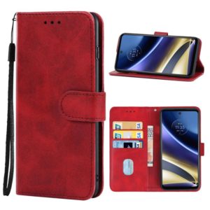 For Motorola Moto G52j 5G Leather Phone Case(Red) (OEM)