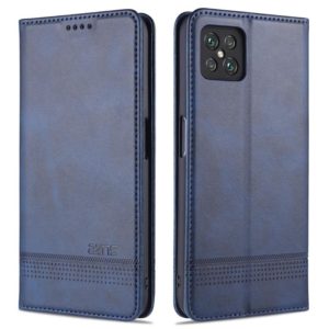 For Oppo A92s AZNS Magnetic Calf Texture Horizontal Flip Leather Case with Card Slots & Holder & Wallet(Dark Blue) (AZNS) (OEM)