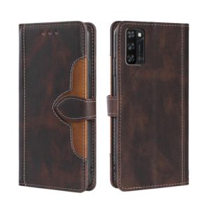 For Blackview A100 Skin Feel Straw Hat Magnetic Buckle Leather Phone Case(Brown) (OEM)