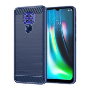 For Lenovo Lemon K12 Brushed Texture Carbon Fiber TPU Phone Case(Blue) (OEM)