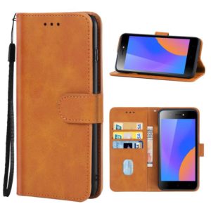 Leather Phone Case For Infinix Itel A35(Brown) (OEM)