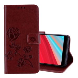 Rose Embossed Horizontal Flip Environmental PU Leather Case for Xiaomi Redmi S2, with Holder & Card Slots & Wallet (Brown) (OEM)