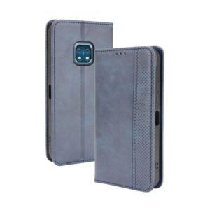 For Nokia XR20 Magnetic Buckle Retro Crazy Horse Texture Horizontal Flip Leather Case with Holder & Card Slots & Photo Frame(Blue) (OEM)