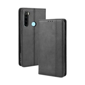 For Xiaomi Redmi Note 8T Magnetic Buckle Retro Crazy Horse Texture Horizontal Flip Leather Case with Holder & Card Slots & Photo Frame(Black) (OEM)