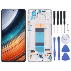 Original LCD Screen for Xiaomi Redmi K40S Digitizer Full Assembly with Frame(Silver) (OEM)