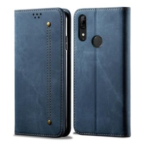 For Huawei P Smart Z / Y9 Prime Denim Texture Casual Style Horizontal Flip Leather Case with Holder & Card Slots & Wallet(Blue) (OEM)