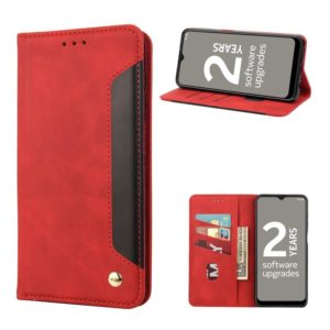 For Nokia G21 Skin Feel Splicing Leather Phone Case(Red) (OEM)