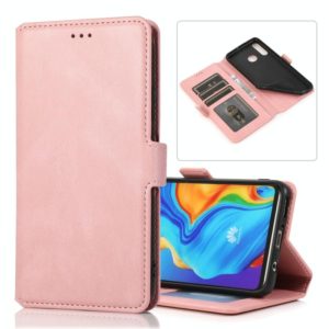 For Huawei P30 Lite Retro Magnetic Closing Clasp Horizontal Flip Leather Case with Holder & Card Slots & Photo Frame & Wallet(Rose Gold) (OEM)