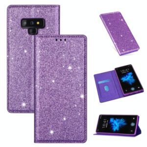 For Samsung Galaxy Note 9 Ultrathin Glitter Magnetic Horizontal Flip Leather Case with Holder & Card Slots(Purple) (OEM)