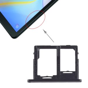 For Galaxy Tab A 10.5 inch T595 (4G Version) SIM Card Tray + Micro SD Card Tray (Black) (OEM)