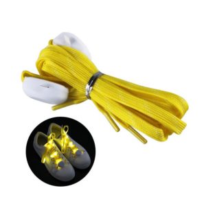 1 Pair LED Light-up Shoelace Stage Performance Luminous Shoelace,Color: Yellow (OEM)