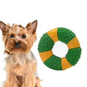 Dog Vocal Toy Latex Molar Bite Resistant Dog Bite Toy, Specification: Donut (Green) (OEM)