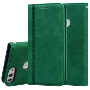 For Huawei P Smart / Enjoy 7S Frosted Business Magnetic Horizontal Flip PU Leather Case with Holder & Card Slot & Lanyard(Green) (OEM)