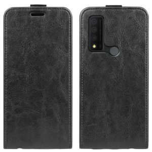 For TCL 30V 5G R64 Texture Single Vertical Flip Leather Phone Case(Black) (OEM)