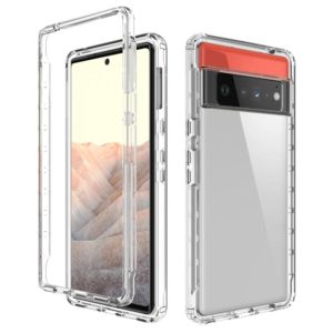 For Google Pixel 6 Pro High Transparency Two-color Gradient PC + TPU Phone Protective Case(Transparent) (OEM)