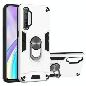 For OPPO Realme XT 2 in 1 Armour Series PC + TPU Protective Case with Ring Holder(Silver) (OEM)