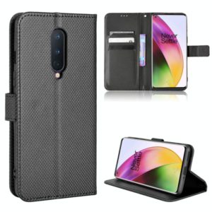 For OnePlus 8 Diamond Texture Leather Phone Case(Black) (OEM)