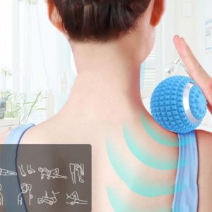 Yoga Ball Electric Massage Ball Handheld Silicone Ball Blue (OEM)