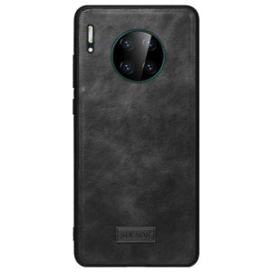 For Huawei Mate 30 Pro SULADA Shockproof TPU + Handmade Leather Protective Case(Black) (SULADA) (OEM)