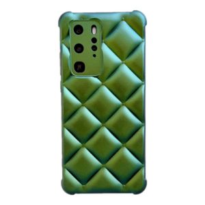 For Huawei P40 Pro Rhombic Texture Chameleon TPU Phone Case(Green) (OEM)