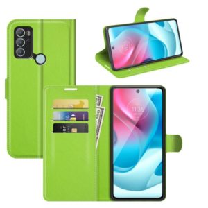 For Motorola Moto G60S Litchi Texture Horizontal Flip Phone Protective Case with Holder & Card Slots & Wallet(Green) (OEM)