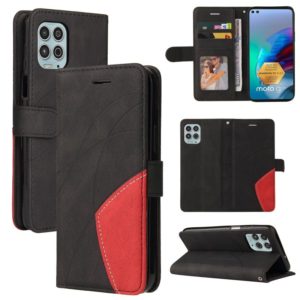 For Motorola Edge S / Moto G100 Dual-color Splicing Horizontal Flip PU Leather Case with Holder & Card Slots & Wallet(Black) (OEM)