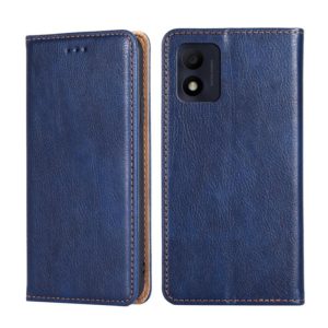 For Alcatel 1B 2022 Pure Color Magnetic Leather Phone Case(Blue) (OEM)
