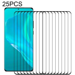 For Huawei P50 Pro 25 PCS 3D Curved Edge Full Screen Tempered Glass Film(Black) (OEM)