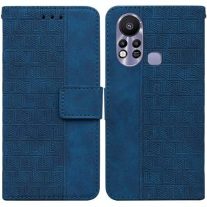 For Infinix Hot 11s X6812 Geometric Embossed Leather Phone Case(Blue) (OEM)