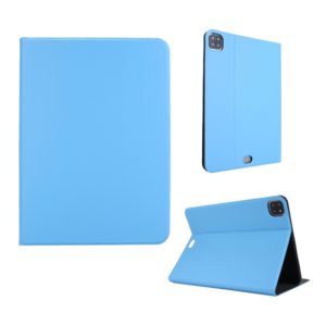 For iPad Pro 11 inch (2020) Voltage Plain Weave Stretch Leather + TPU Bracket Protective Holster With Sleep Function(Light Blue) (OEM)