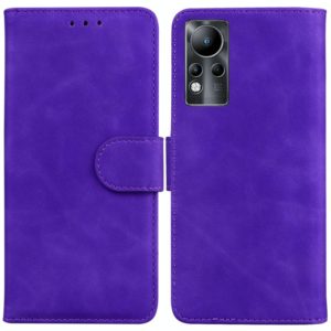 For Infinix Note 11 Skin Feel Pure Color Flip Leather Phone Case(Purple) (OEM)