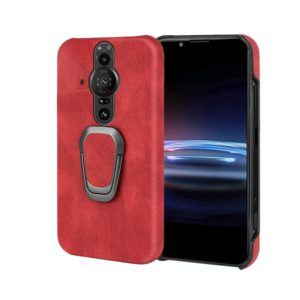 For Sony Xperia Pro-I Ring Holder PU Phone Case(Red) (OEM)