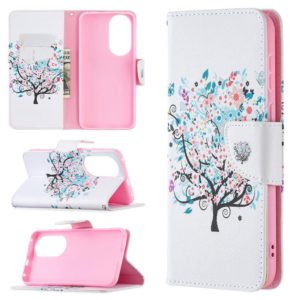 For Huawei P50 Colored Drawing Pattern Horizontal Flip Leather Case with Holder & Card Slots & Wallet(Little Tree) (OEM)
