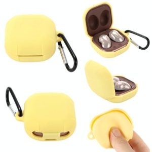 Anti-fall Silicone Earphone Protective Case with Hook For Samsung Galaxy Buds Live/ Buds2 / Buds Pro / Buds2 Pro (Yellow) (OEM)