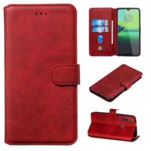 For Motorola Moto G8 Play / One Macro Classic Calf Texture Horizontal Flip PU Leather Case, with Holder & Card Slots & Wallet(Red) (OEM)