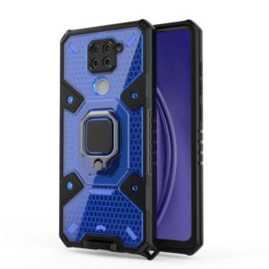 For Xiaomi Redmi Note 9 Space PC+TPU Ring Holder Protective Case(Blue) (OEM)