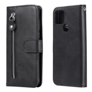 For Google Pixel 5 XL / Pixel 4a 5G Fashion Calf Texture Zipper Horizontal Flip Leather Case with Holder & Card Slots & Wallet(Black) (OEM)