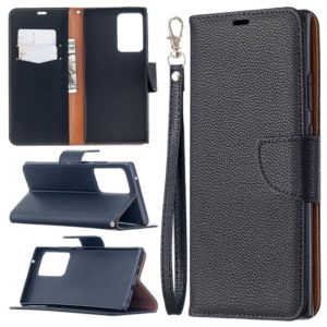 For Samsung Galaxy Note20 Ultra Litchi Texture Pure Color Horizontal Flip Leather Case with Holder & Card Slots & Wallet & Lanyard(Black) (OEM)
