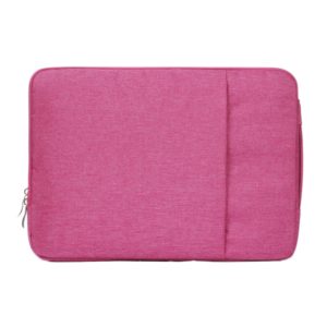 11.6 inch Universal Fashion Soft Laptop Denim Bags Portable Zipper Notebook Laptop Case Pouch for MacBook Air, Lenovo and other Laptops, Size: 32.2x21.8x2cm (Magenta) (OEM)