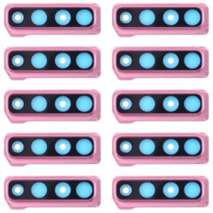 For Galaxy A9 (2018) A920F/DS 10pcs Camera Lens Cover (Pink) (OEM)