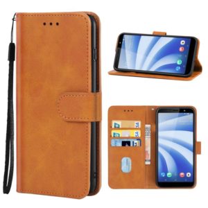 Leather Phone Case For HTC U12 Life(Brown) (OEM)