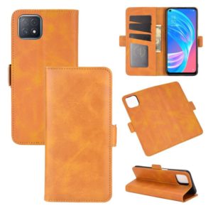 For OPPO A72 / A73 5G Dual-side Magnetic Buckle Horizontal Flip Leather Case with Holder & Card Slots & Wallet(Yellow) (OEM)
