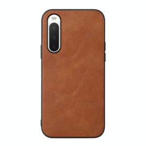 For Sony Xperia 10 IV Cowhide Texture PU Phone Case(Brown) (OEM)