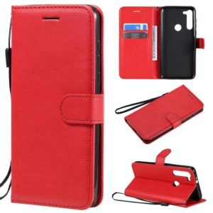 For Motorola Moto G8 Power Solid Color Horizontal Flip Protective Leather Case with Holder & Card Slots & Wallet & Lanyard(Red) (OEM)