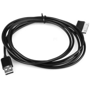 1m 30 Pin to USB Cable, For Galaxy Tab P1000 / P3100 / P5100 / P6200 / P6800 / P7100 / P7300 / P7500 / N5100 / N8000(Black) (OEM)