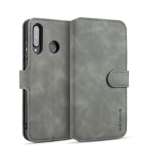 DG.MING Retro Oil Side Horizontal Flip Case with Holder & Card Slots & Wallet for Huawei P30 Lite(Grey) (DG.MING) (OEM)